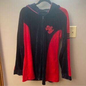 Vintage Y2K Velvet Velour Hoodie mini dress